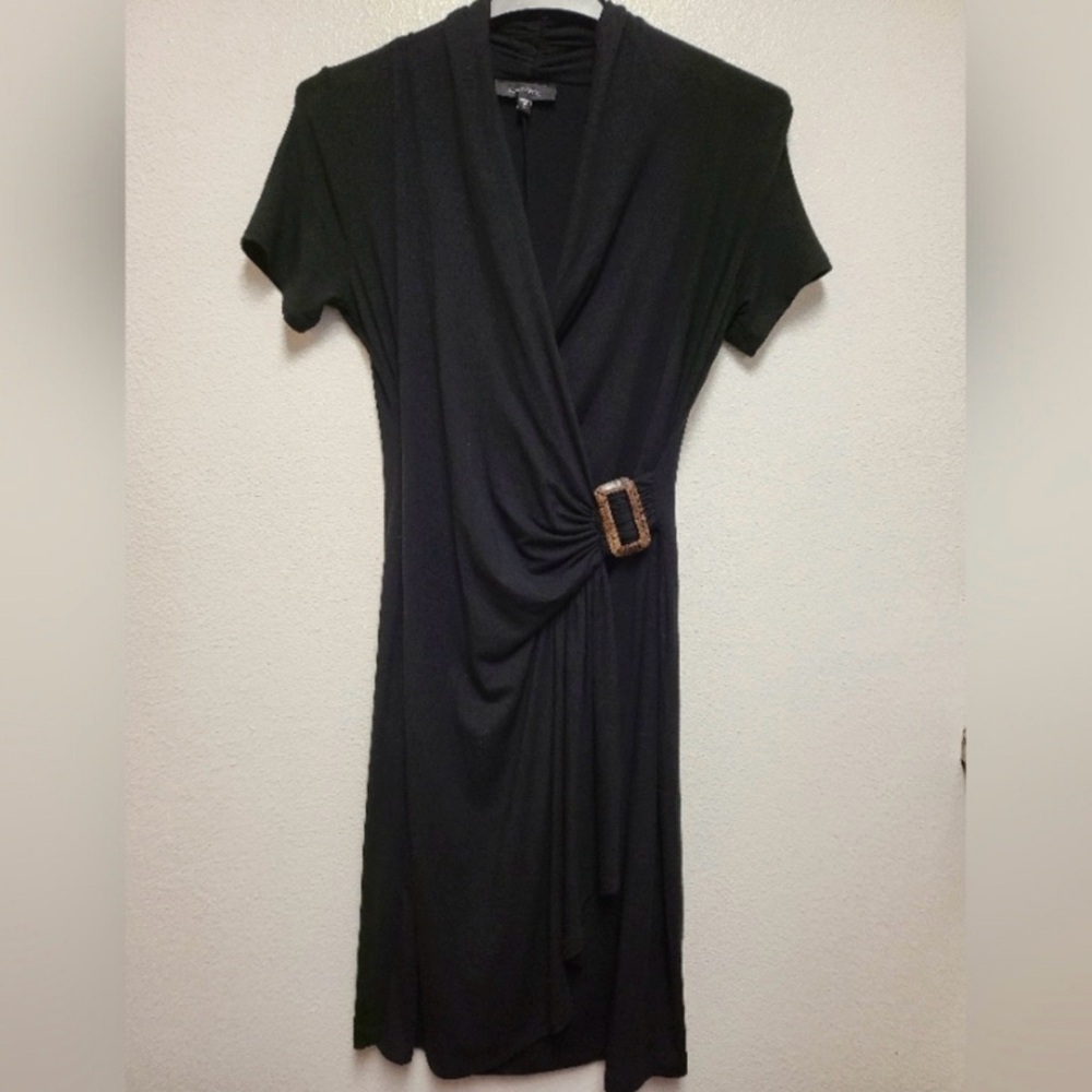 LOT OF 2! Karen Kane Faux Wrap Dresses Stretchy Fits Many Sizes!